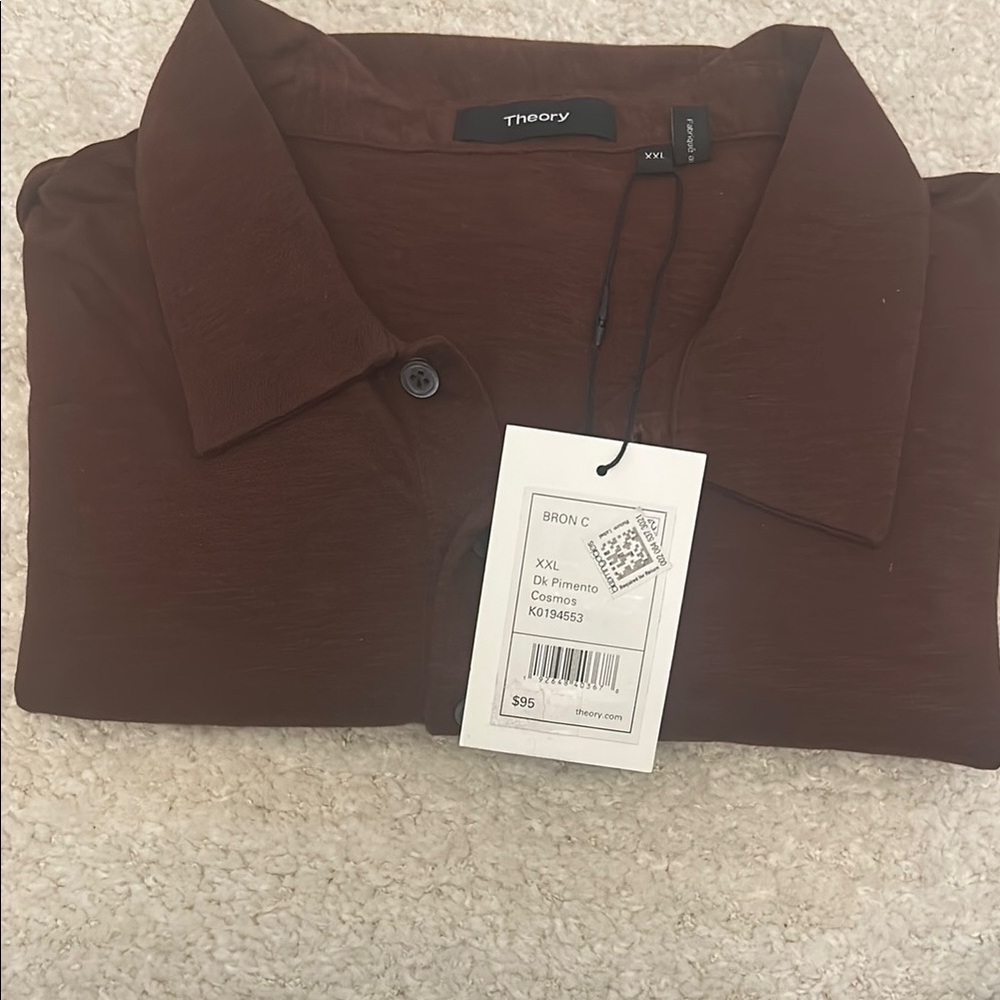 Theory Men's Brown Shirt
